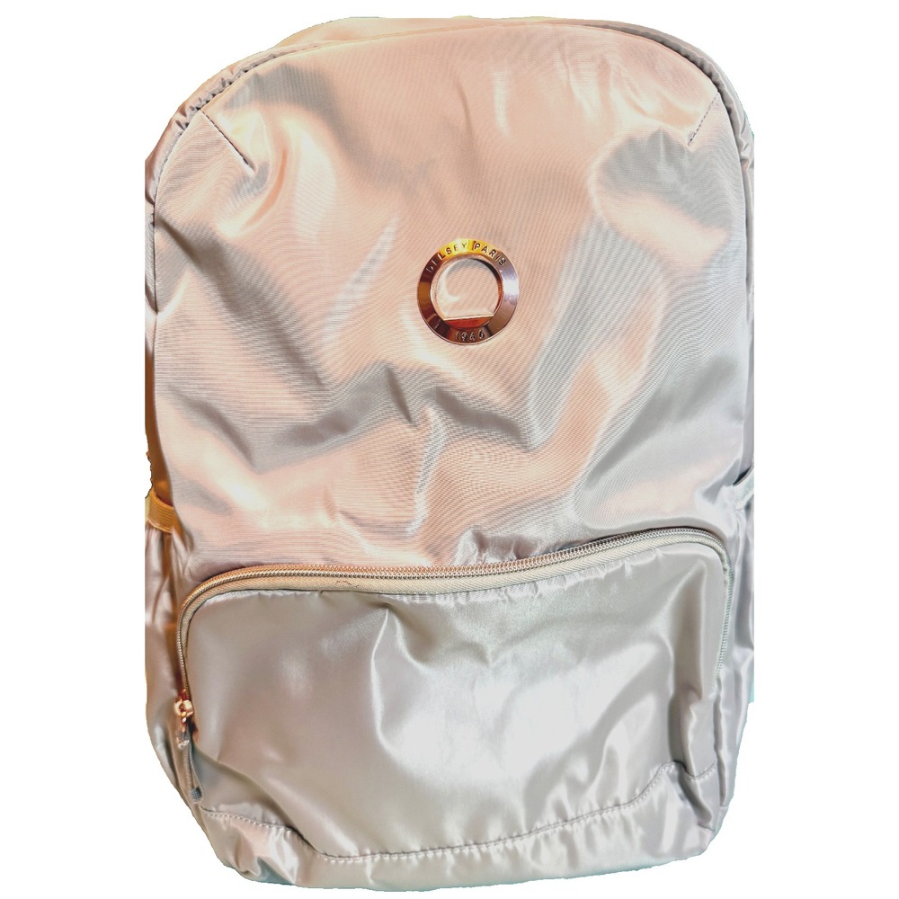 Delsey Paris Sunny Ladies Beige w/ Rose Gold accents Backpack 17.25"